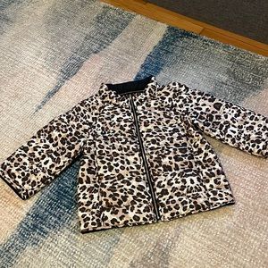 3/4 sleeve leopard jacket